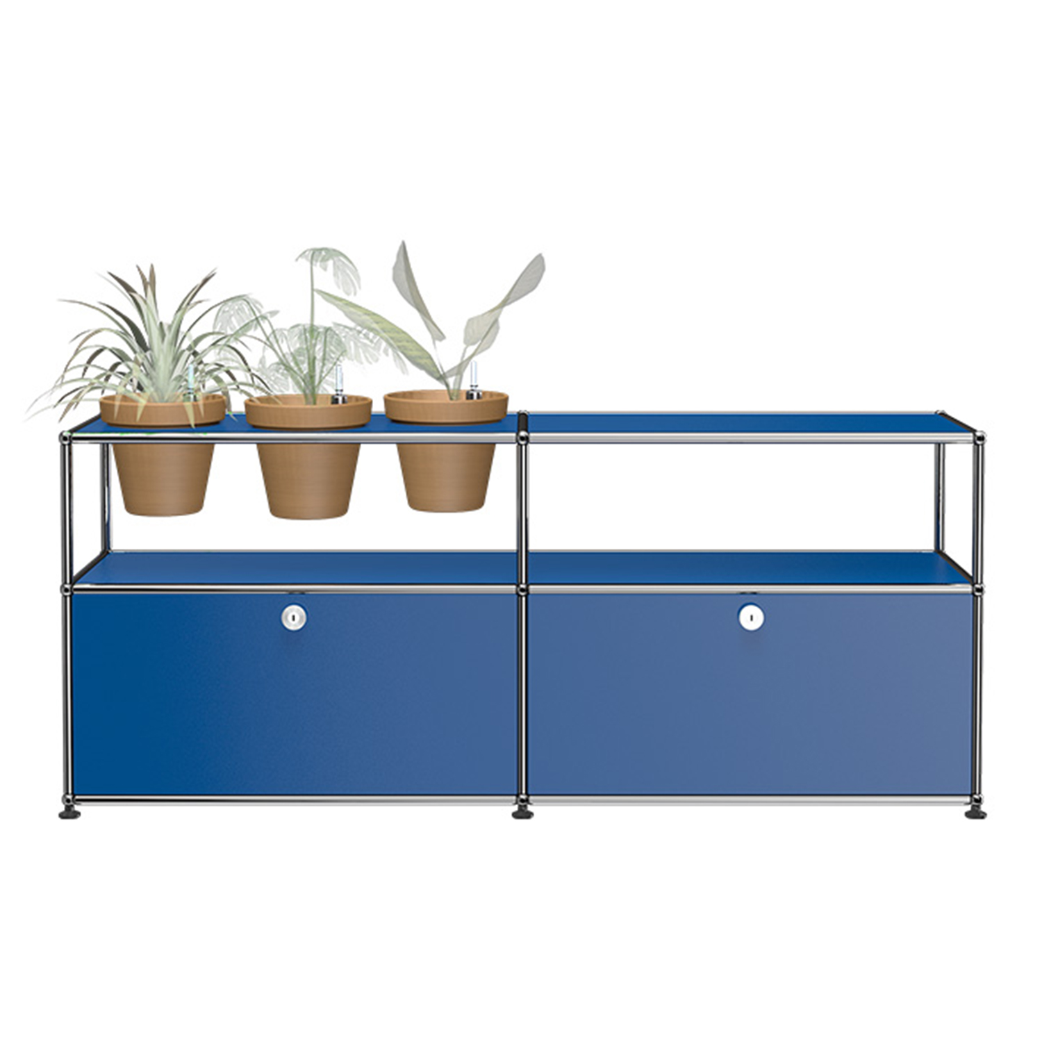 Pflanzenwelten Sideboard #M46, Farbe enzianblau, Topffarbe terrakotta Pflanzenwelten Sideboard #M46, Farbe enzianblau, Topffarbe terrakotta von Usm
