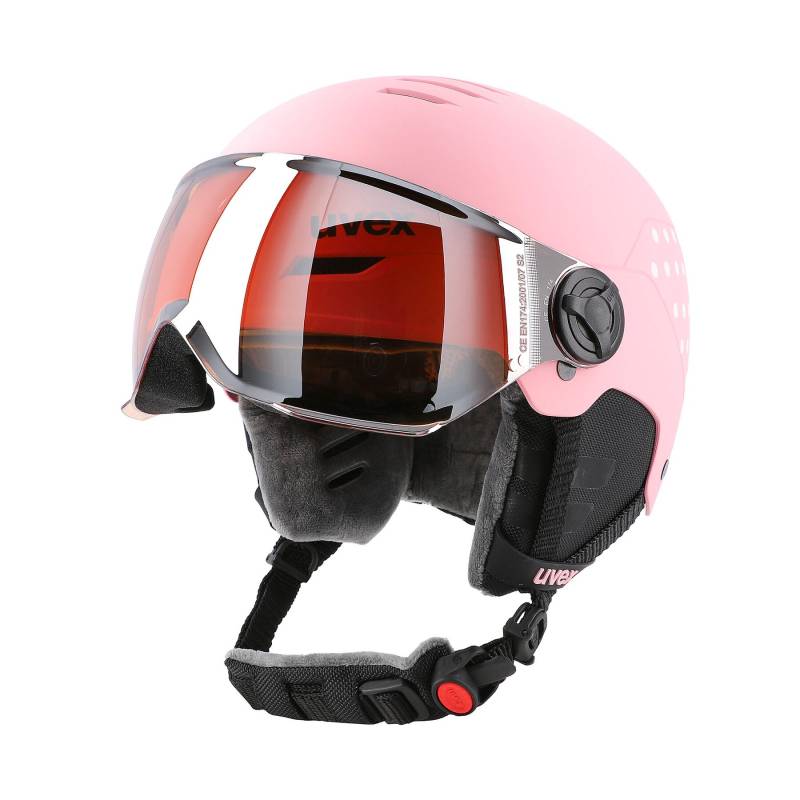 Skihelm Uvex Rocket Jr Visor 56626350 Rosa von Uvex