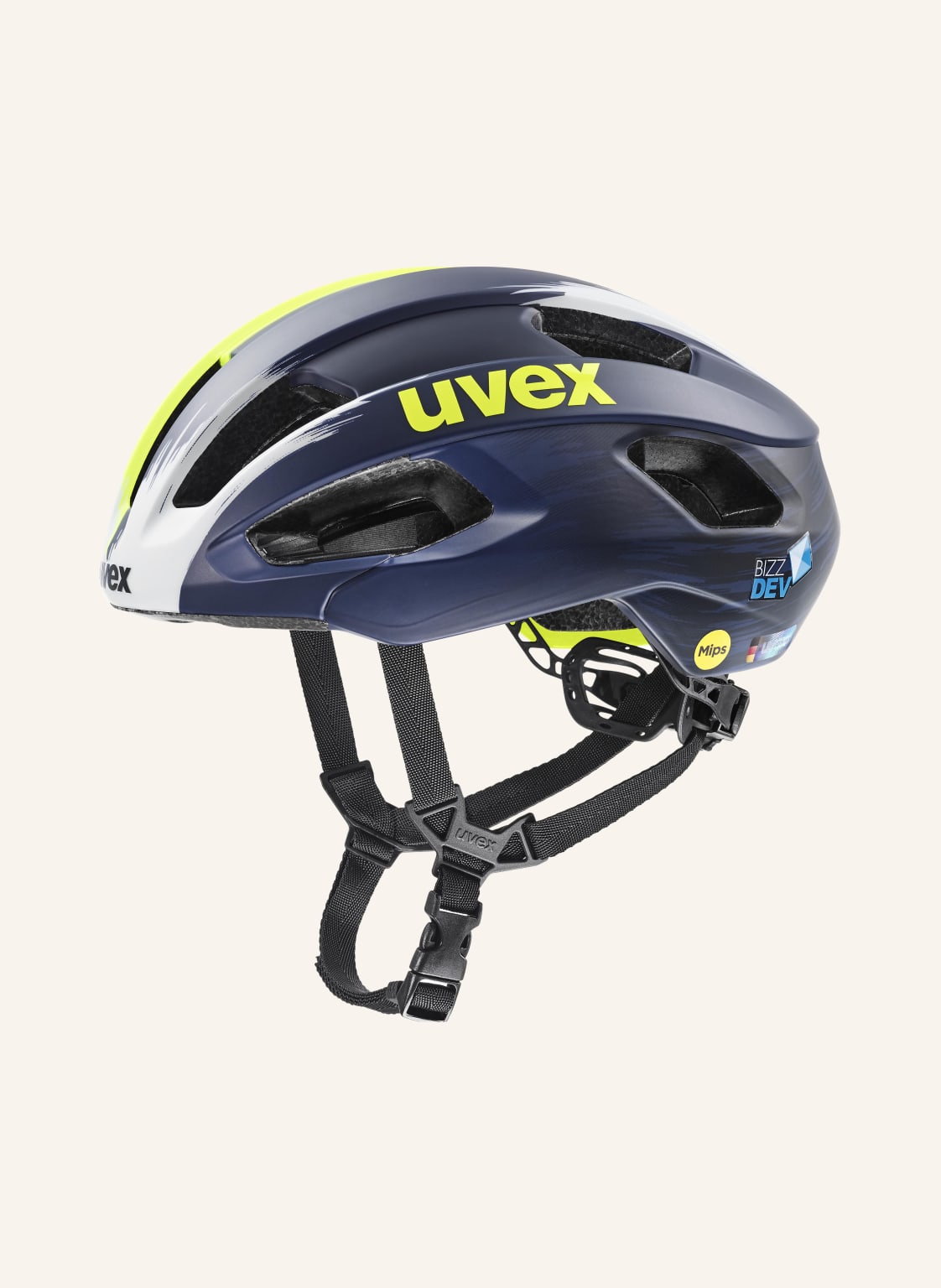 Uvex Fahrradhelm Rise Pro Mips Team Edition lila von Uvex