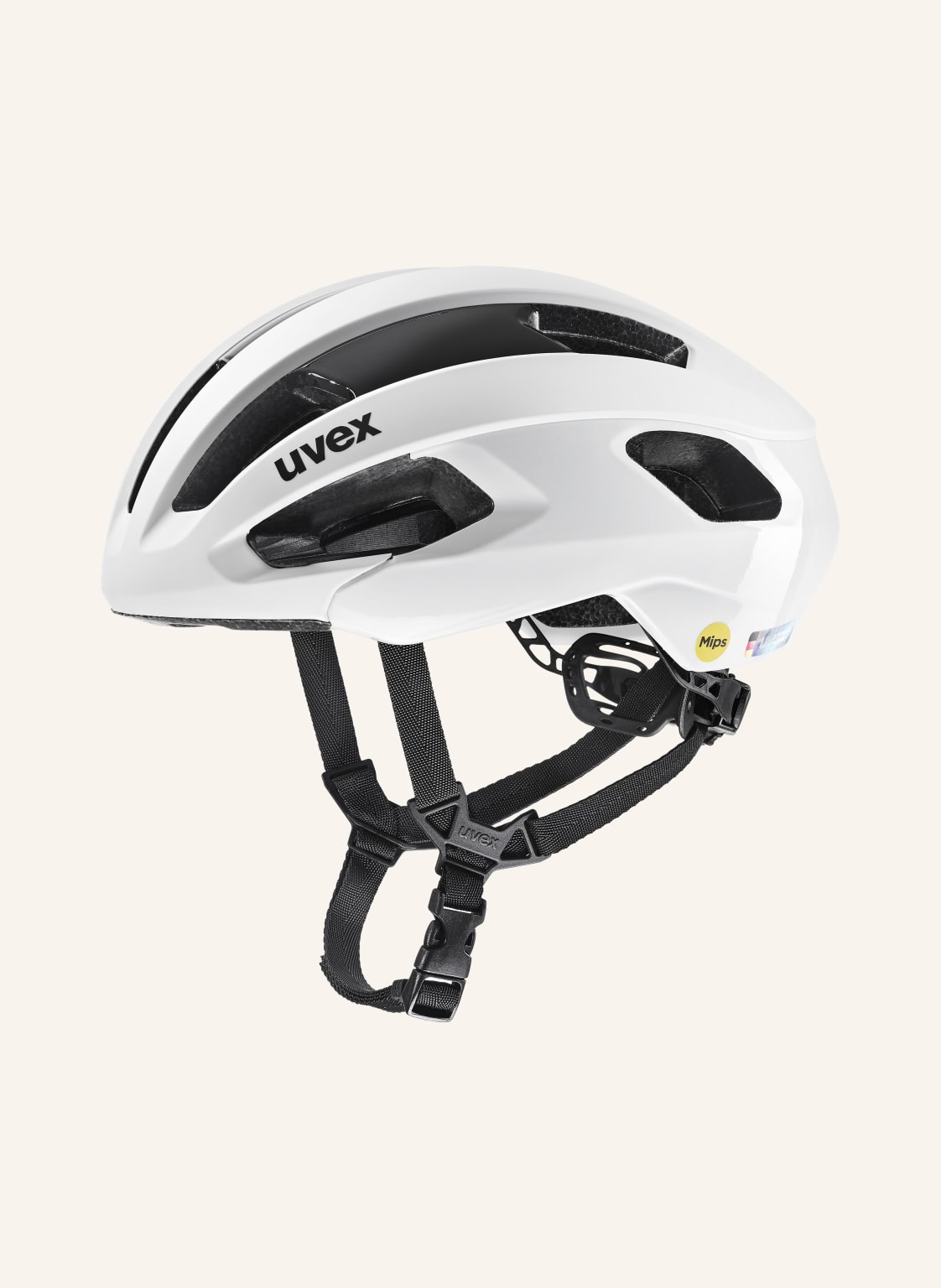 Uvex Fahrradhelm Rise Pro Mips Team Edition weiss von Uvex