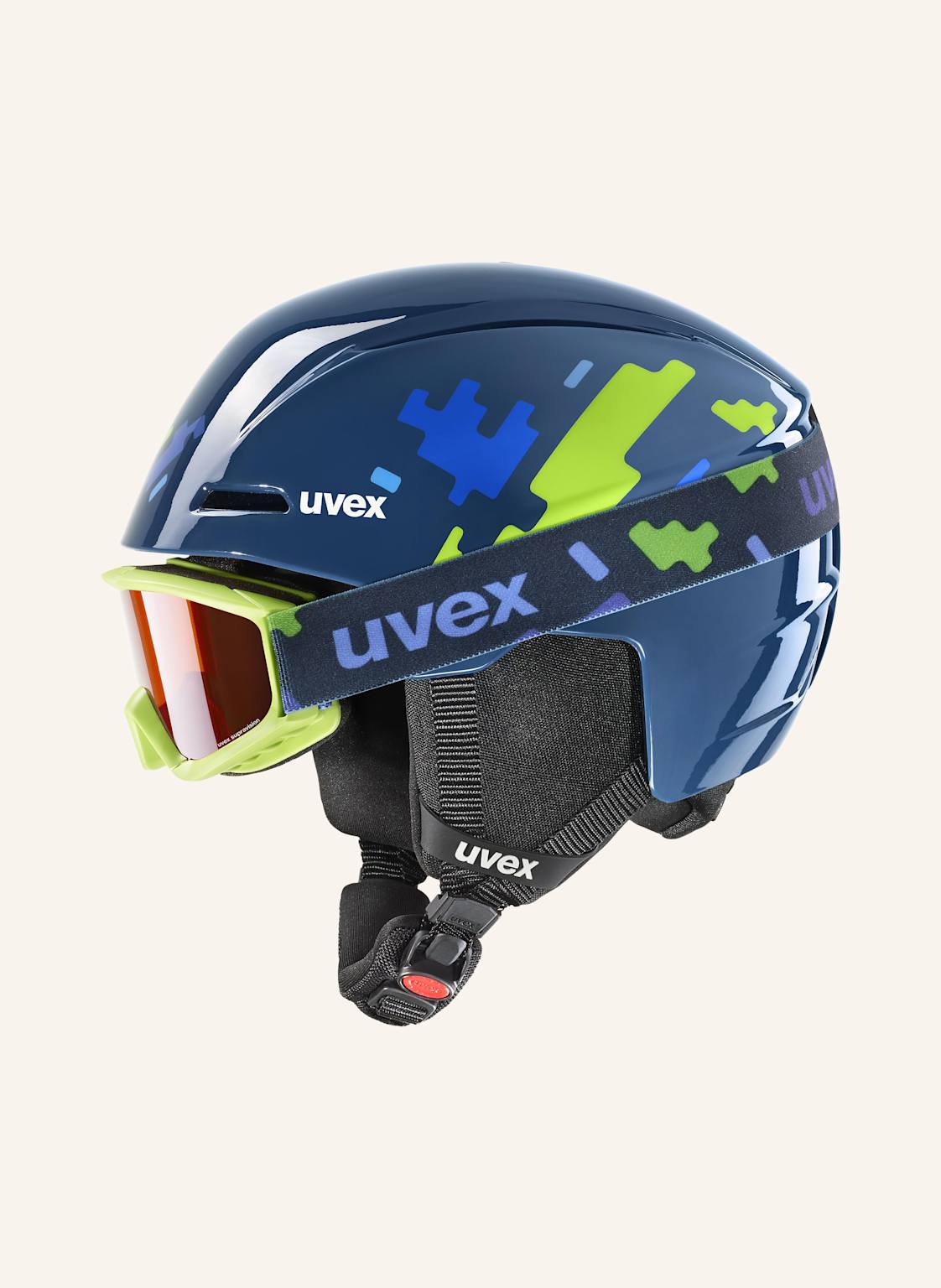 Uvex Set: Skihelm Viti Und Skibrille Speedy Pro blau von Uvex