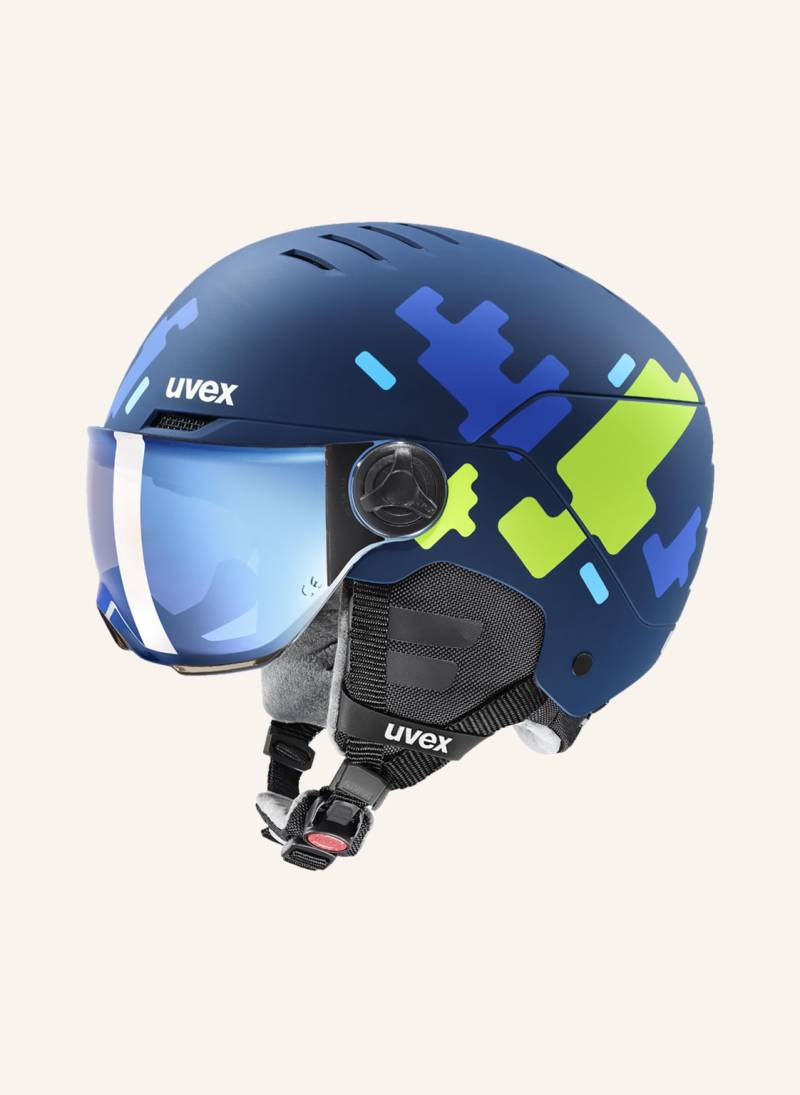 Uvex Skihelm Rocket Jr Visor blau von Uvex