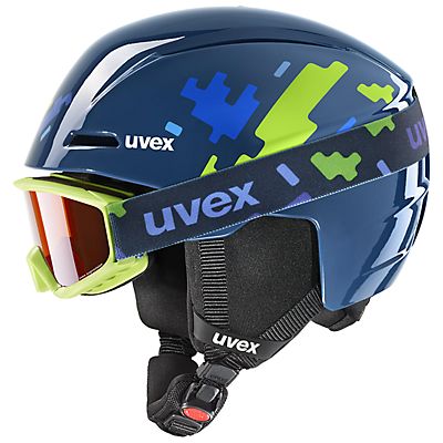 viti Kinder Skihelm + Brille von uvex