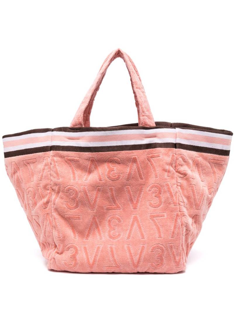 V°73 debossed logo-print beach bag - Pink von V°73