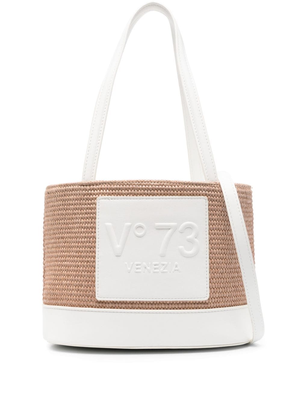 V°73 embossed-logo bucket bag - White von V°73