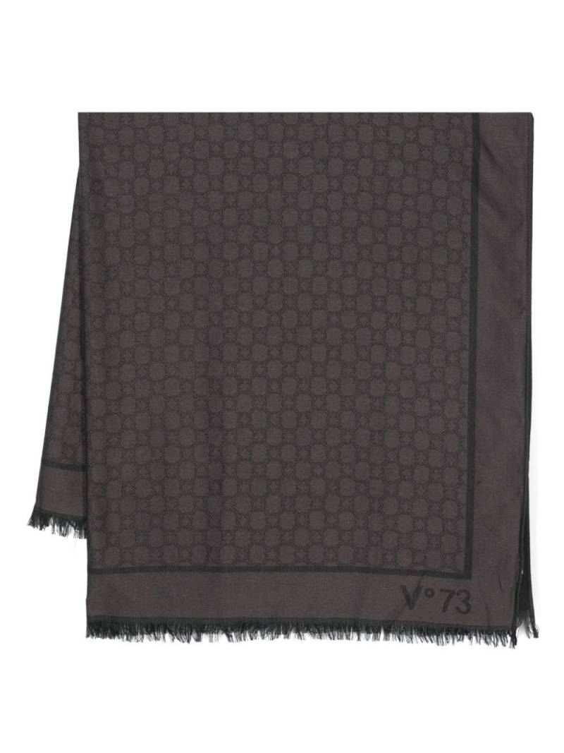 V°73 logo-pattern scarf - Black von V°73