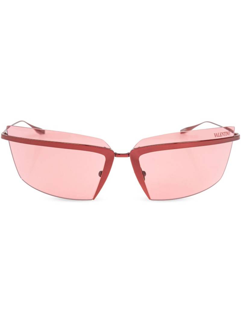 VALENTINO GARAVANI EYEWEAR biker-frame sunglasses - Pink von VALENTINO GARAVANI EYEWEAR