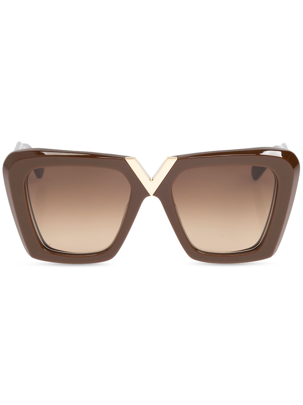 VALENTINO GARAVANI EYEWEAR oversize-frame sunglasses - Brown von VALENTINO GARAVANI EYEWEAR