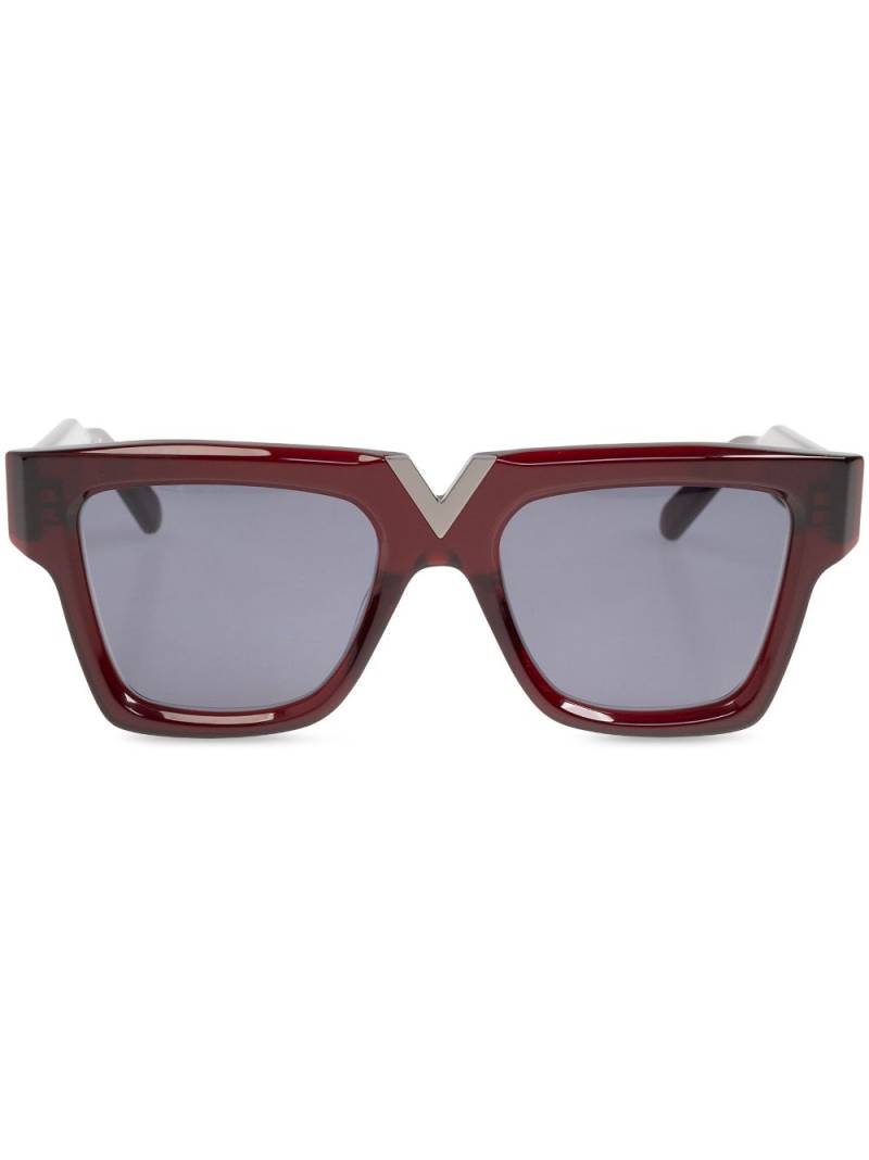 VALENTINO GARAVANI EYEWEAR rectangle-frame sunglasses - Red von VALENTINO GARAVANI EYEWEAR