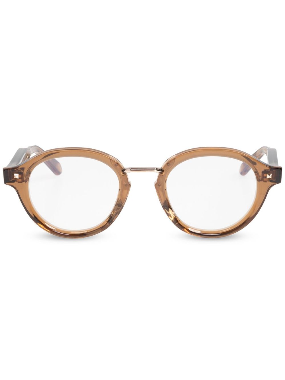 VALENTINO GARAVANI EYEWEAR round-frame glasses - Brown von VALENTINO GARAVANI EYEWEAR