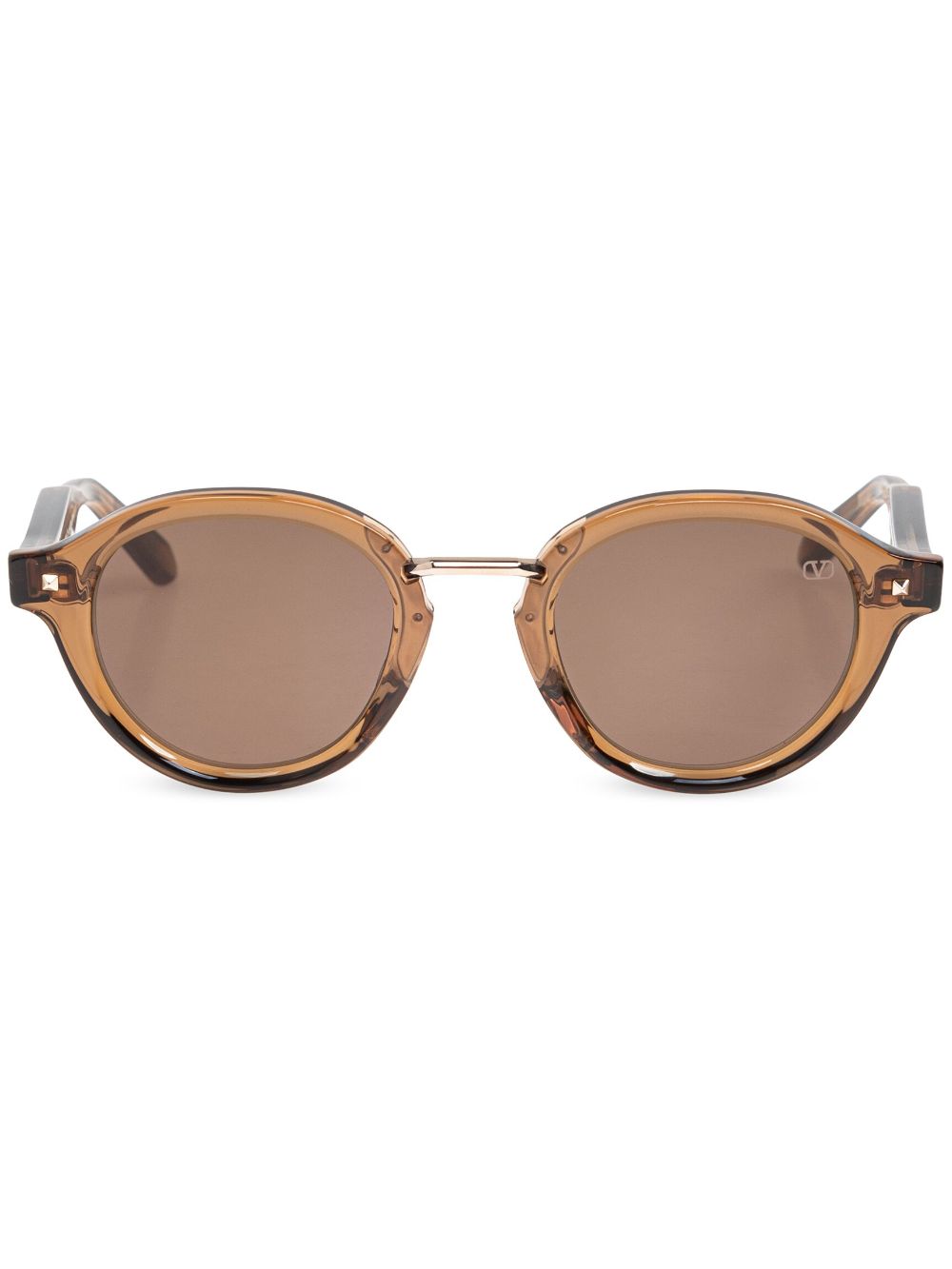 VALENTINO GARAVANI EYEWEAR round-frame sunglasses - Brown von VALENTINO GARAVANI EYEWEAR