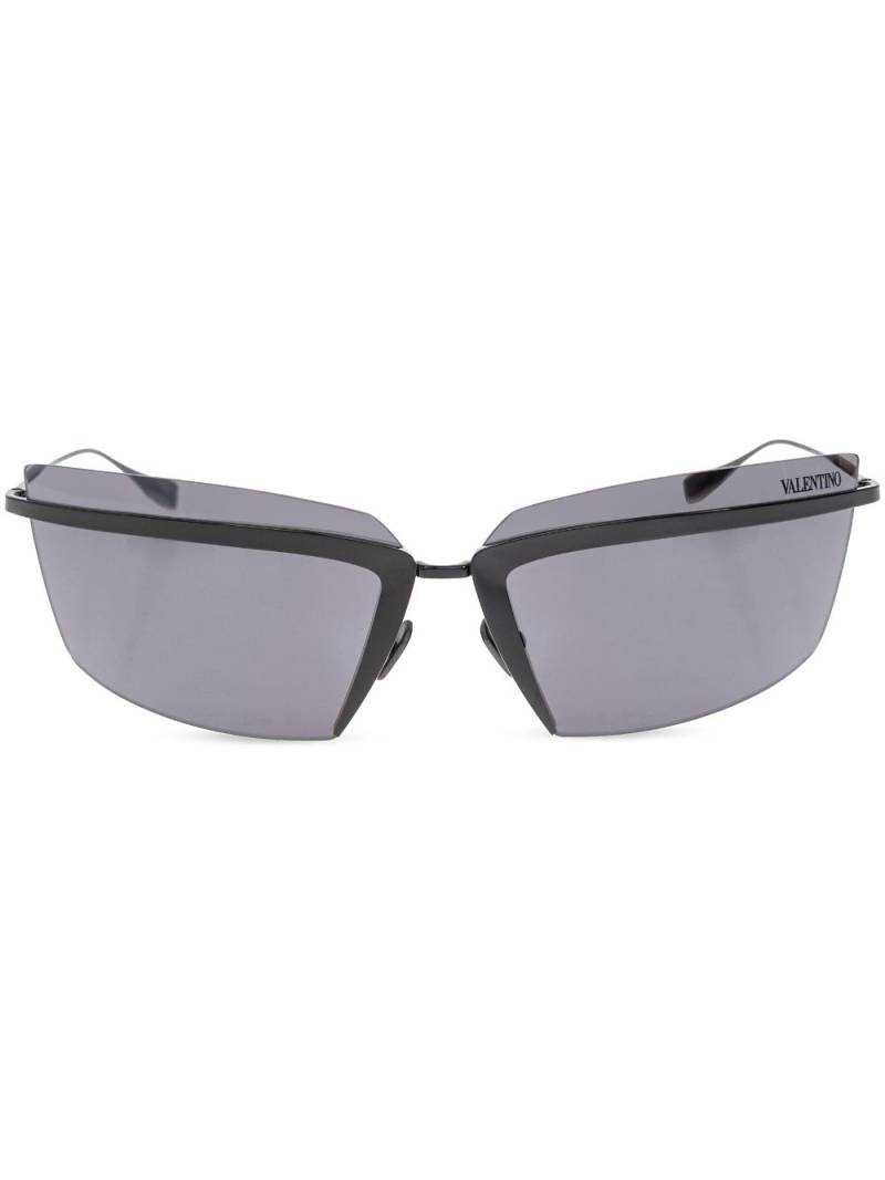 VALENTINO GARAVANI EYEWEAR wraparound-frame sunglasses - Black von VALENTINO GARAVANI EYEWEAR