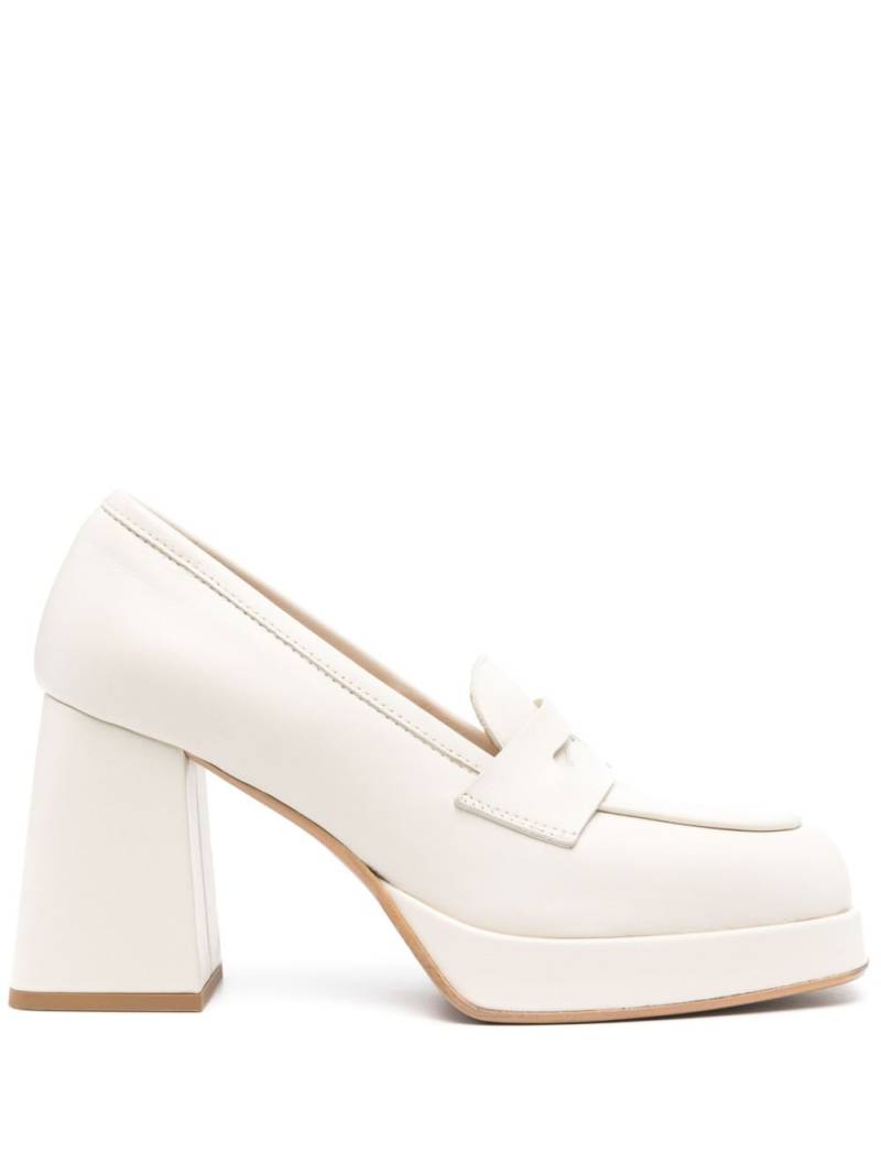 VAMSKO 90mm Greta leather pumps - Neutrals von VAMSKO