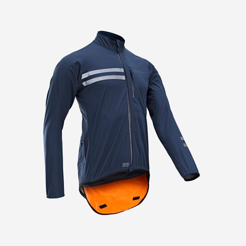 TRIBAN - Fahrrad Regenjacke Rennrad RC 500 Herren marine, für Herren, Blau, Größe 48/XL von TRIBAN