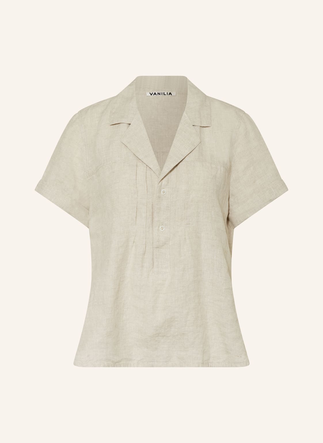 Vanilia Blusenshirt Aus Leinen beige von VANILIA