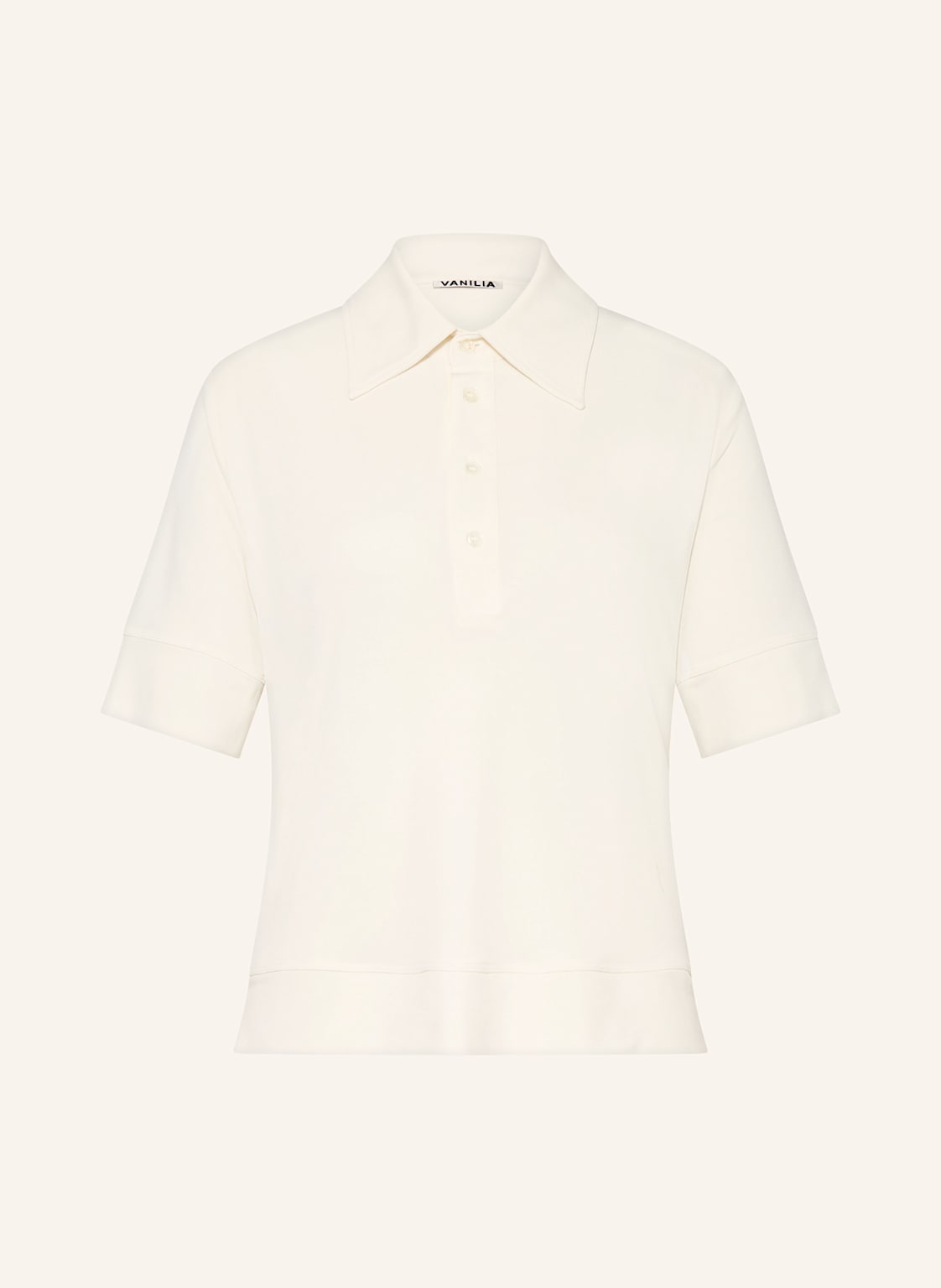 Vanilia Jersey-Poloshirt weiss von VANILIA