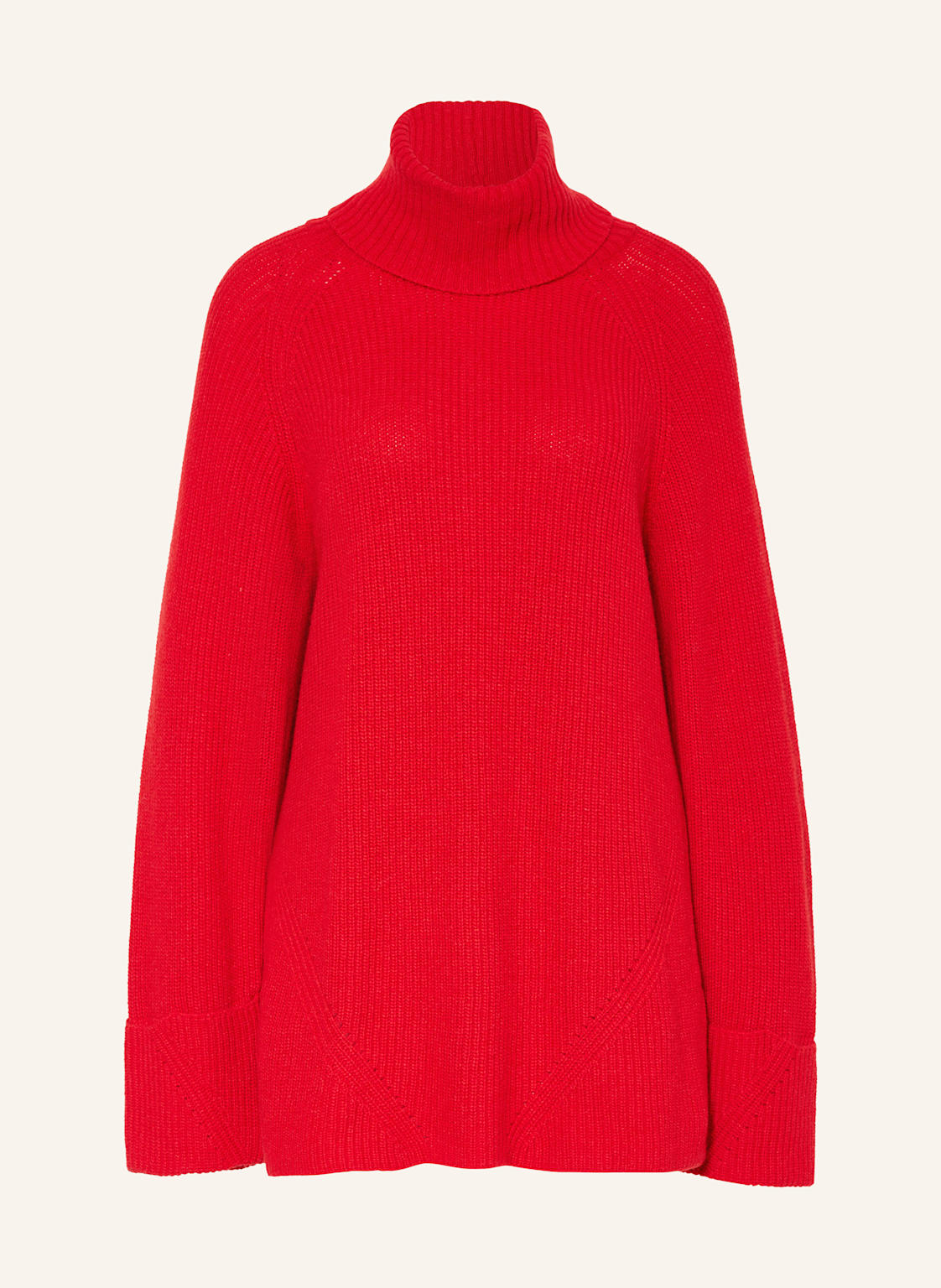 Vanilia Oversized-Rollkragenpullover rot