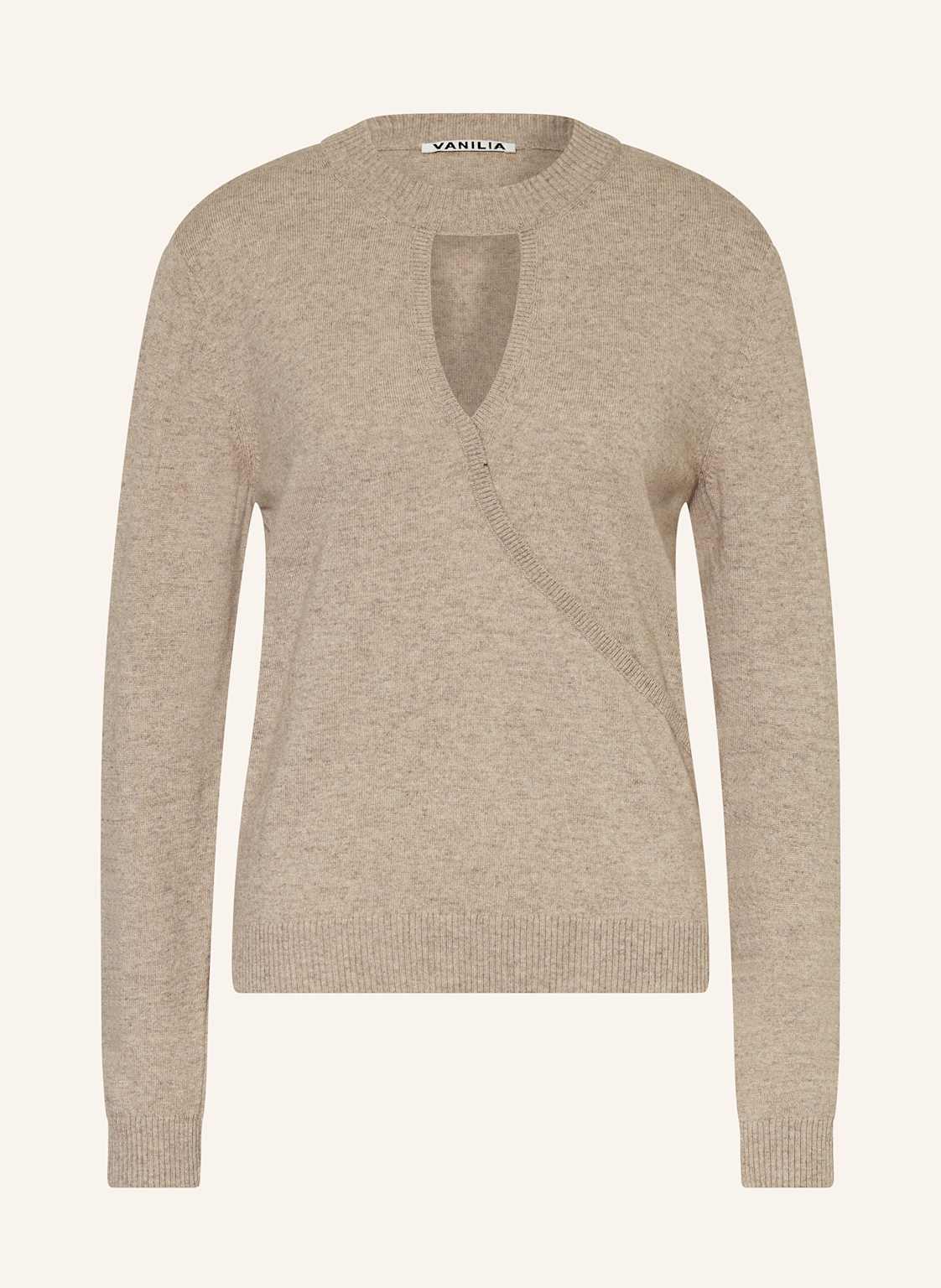 Vanilia Pullover Mit Cut-Out beige von VANILIA