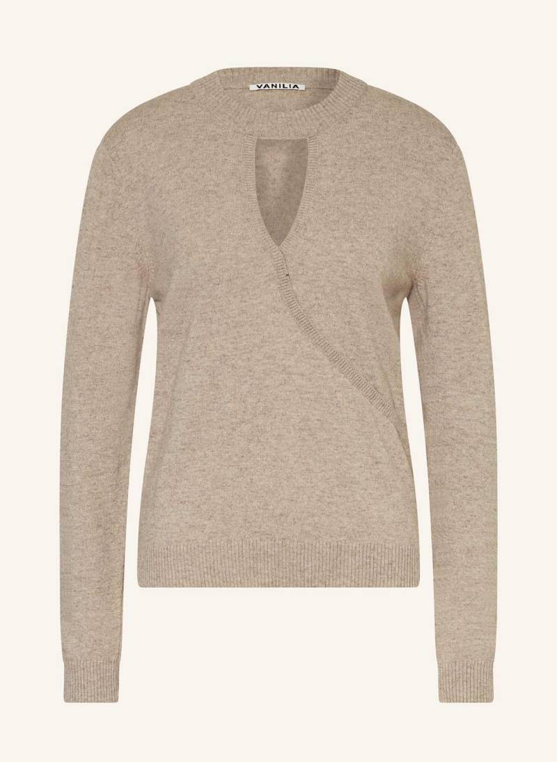 Vanilia Pullover Mit Cut-Out beige von VANILIA