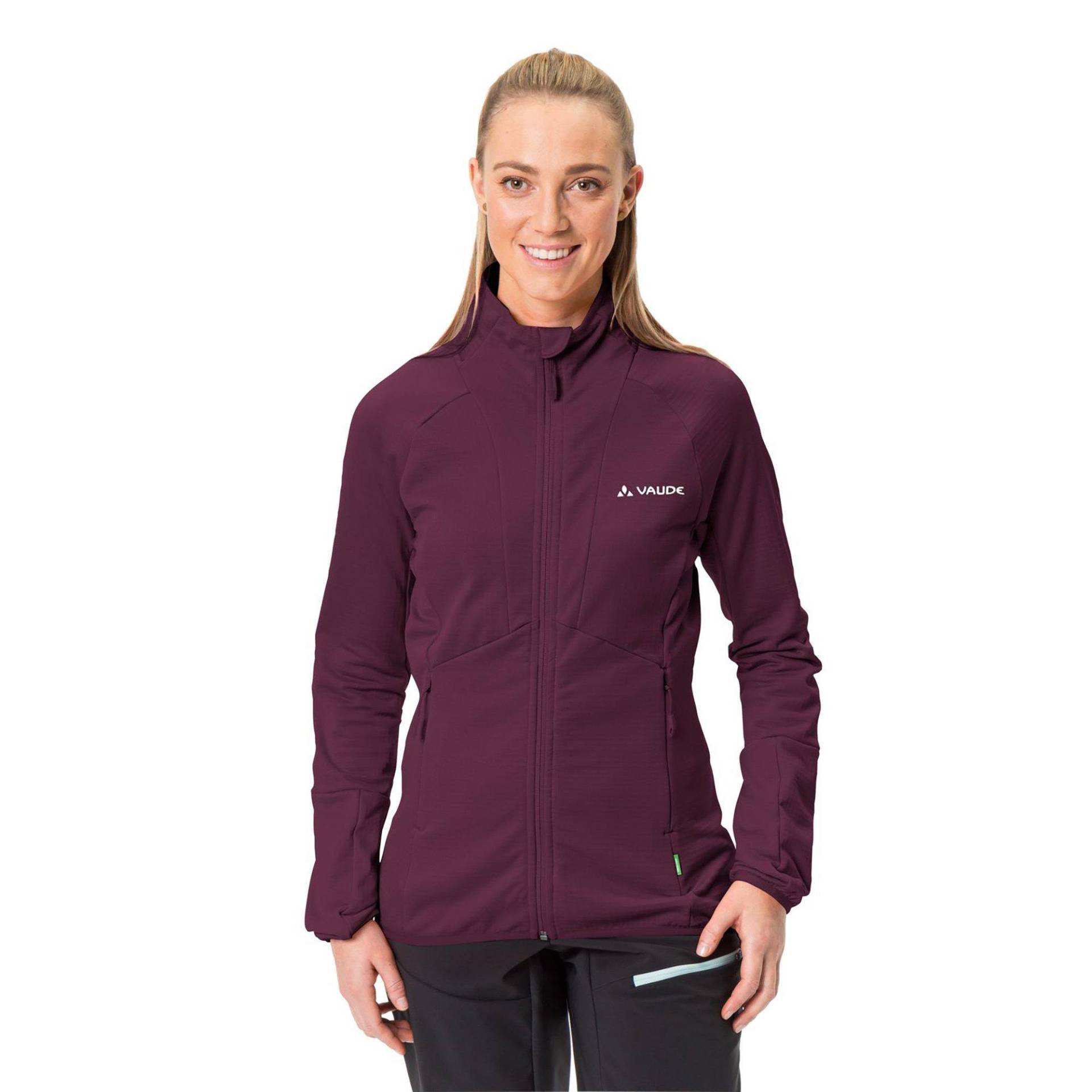 Fleecejacke Ohne Kapuze Damen Bordeaux 36 von VAUDE