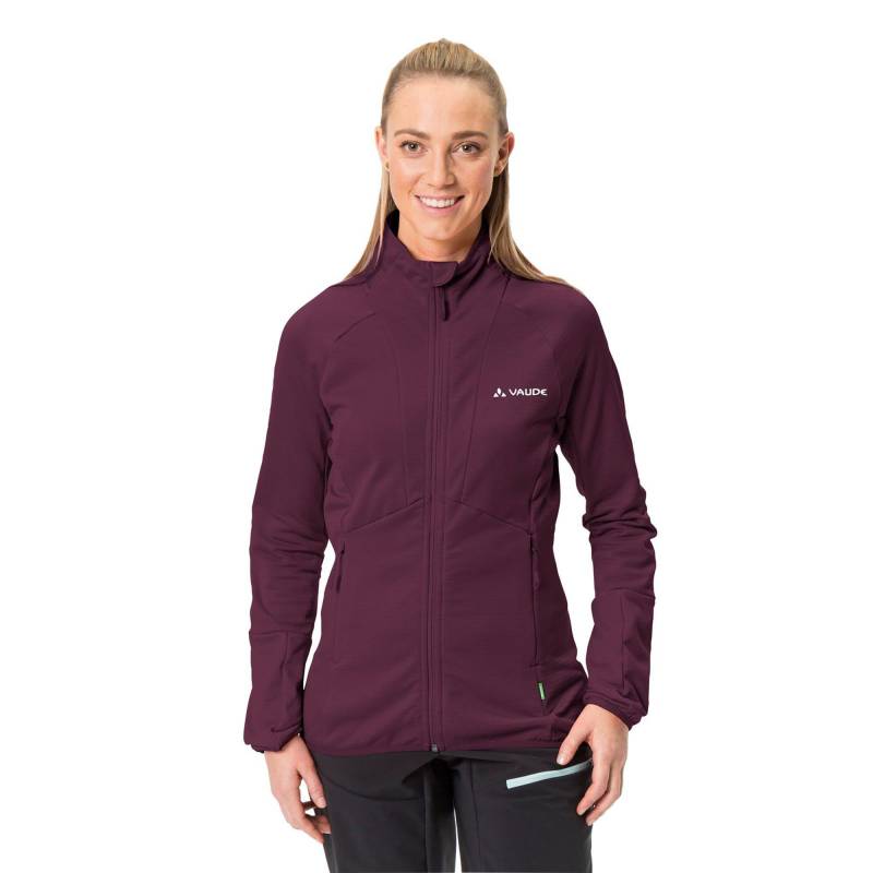 Fleecejacke Ohne Kapuze Damen Bordeaux 42 von VAUDE