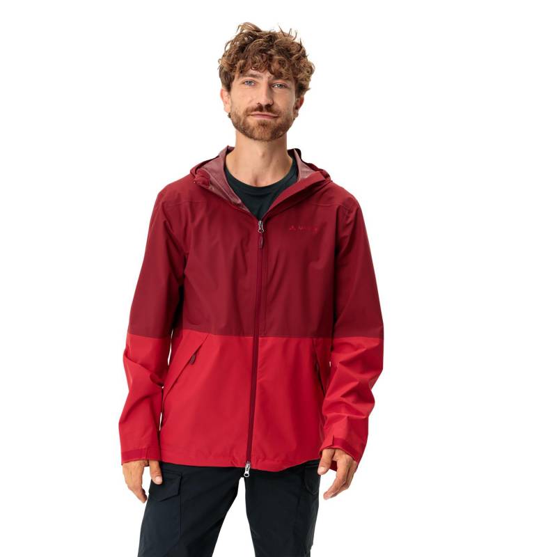 Trekkingjacke Mit Kapuze Herren Dunkelrot L von VAUDE