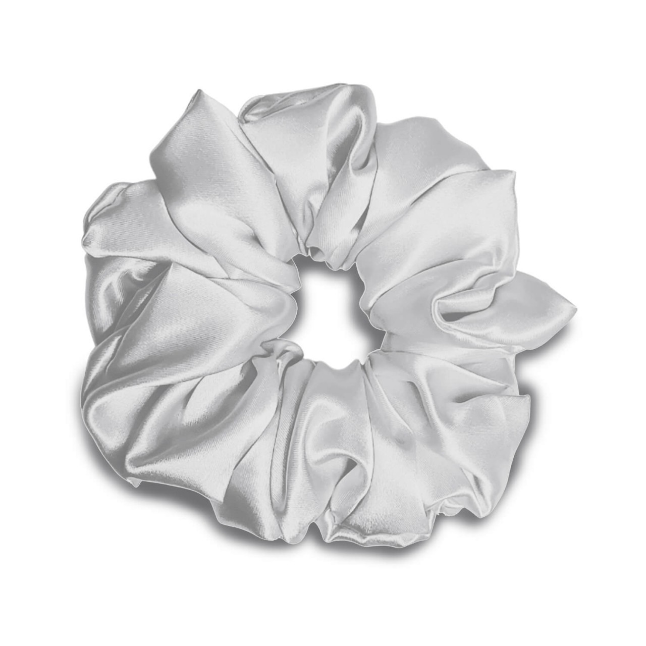 VBEAUTY Hair - Seiden Scrunchie Silber von VBEAUTY