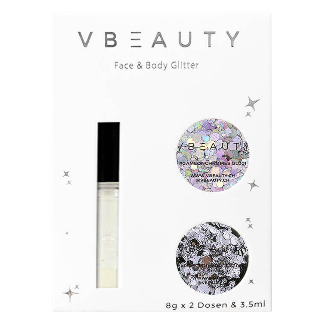 VBEAUTY Make Up - Chunky Glitter Silver Edition von VBEAUTY