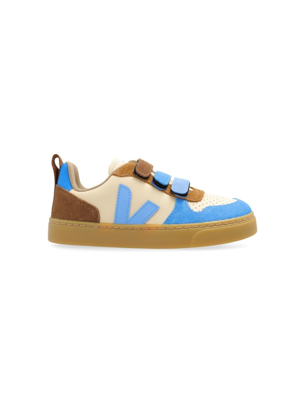 VEJA Kids V-10 leather sneakers - Blue von VEJA Kids