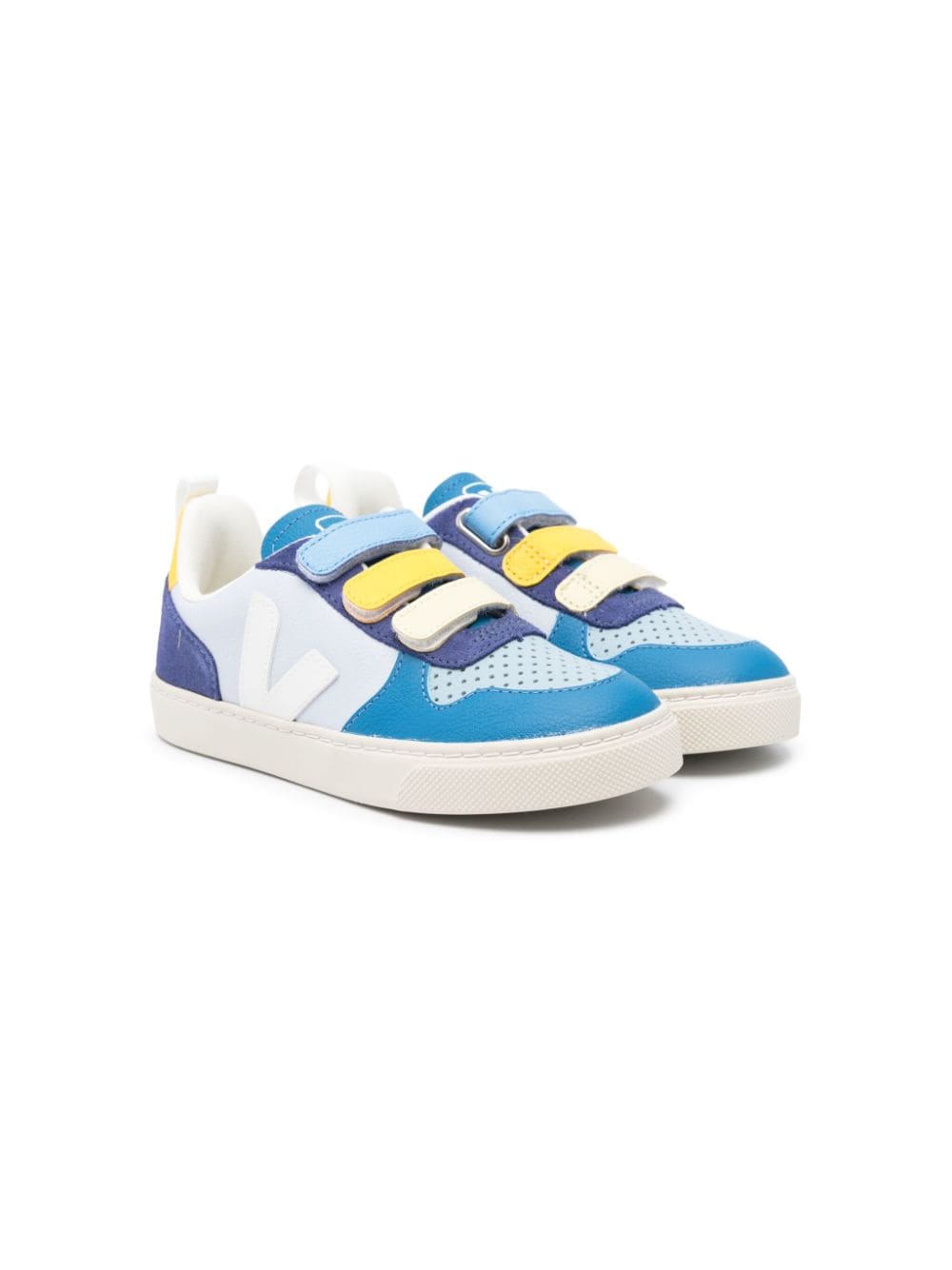 VEJA Kids logo appliqué touch-strap sneakers - Blue von VEJA Kids