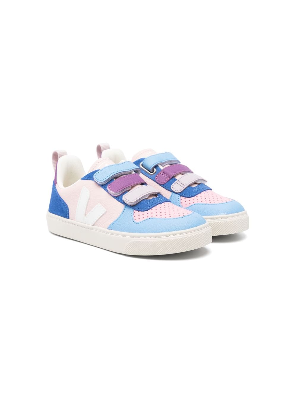 VEJA Kids logo appliqué touch-strap sneakers - Blue von VEJA Kids