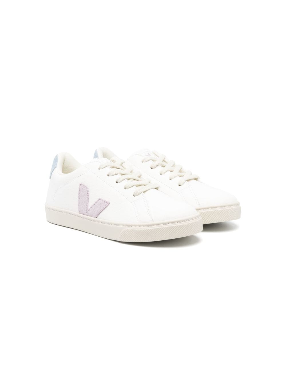 VEJA Kids logo-patch low-top leather sneakers - White von VEJA Kids