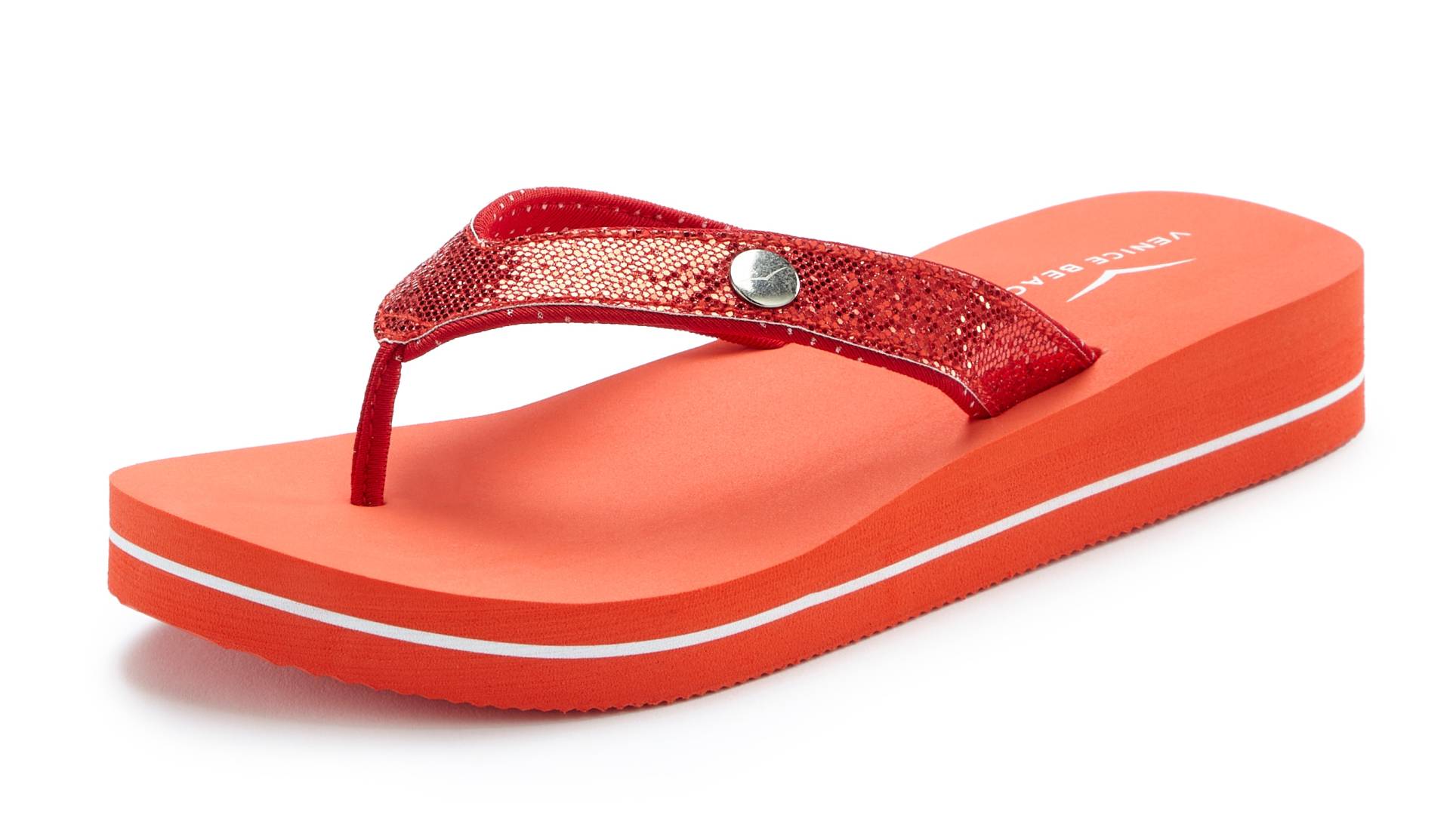 Venice Beach Badezehentrenner, Sandale, Pantolette, Badeschuh ultraleicht mit Glitzerband VEGAN Venice Beach Badezehentrenner, Sandale, Pantolette, Badeschuh ultraleicht mit Glitzerband VEGAN von VENICE BEACH