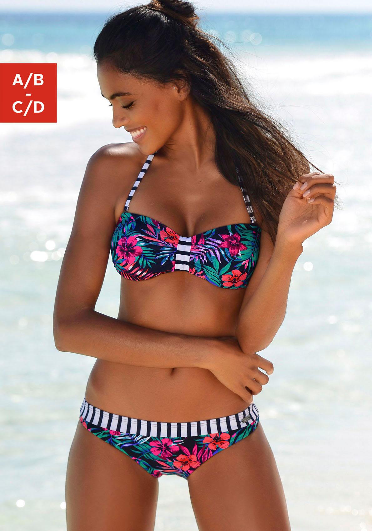 Venice Beach Bandeau-Bikini-Top »Summer«, mit kontrastfarbener Schlaufe Venice Beach Bandeau-Bikini-Top »Summer«, mit kontrastfarbener Schlaufe von Venice Beach