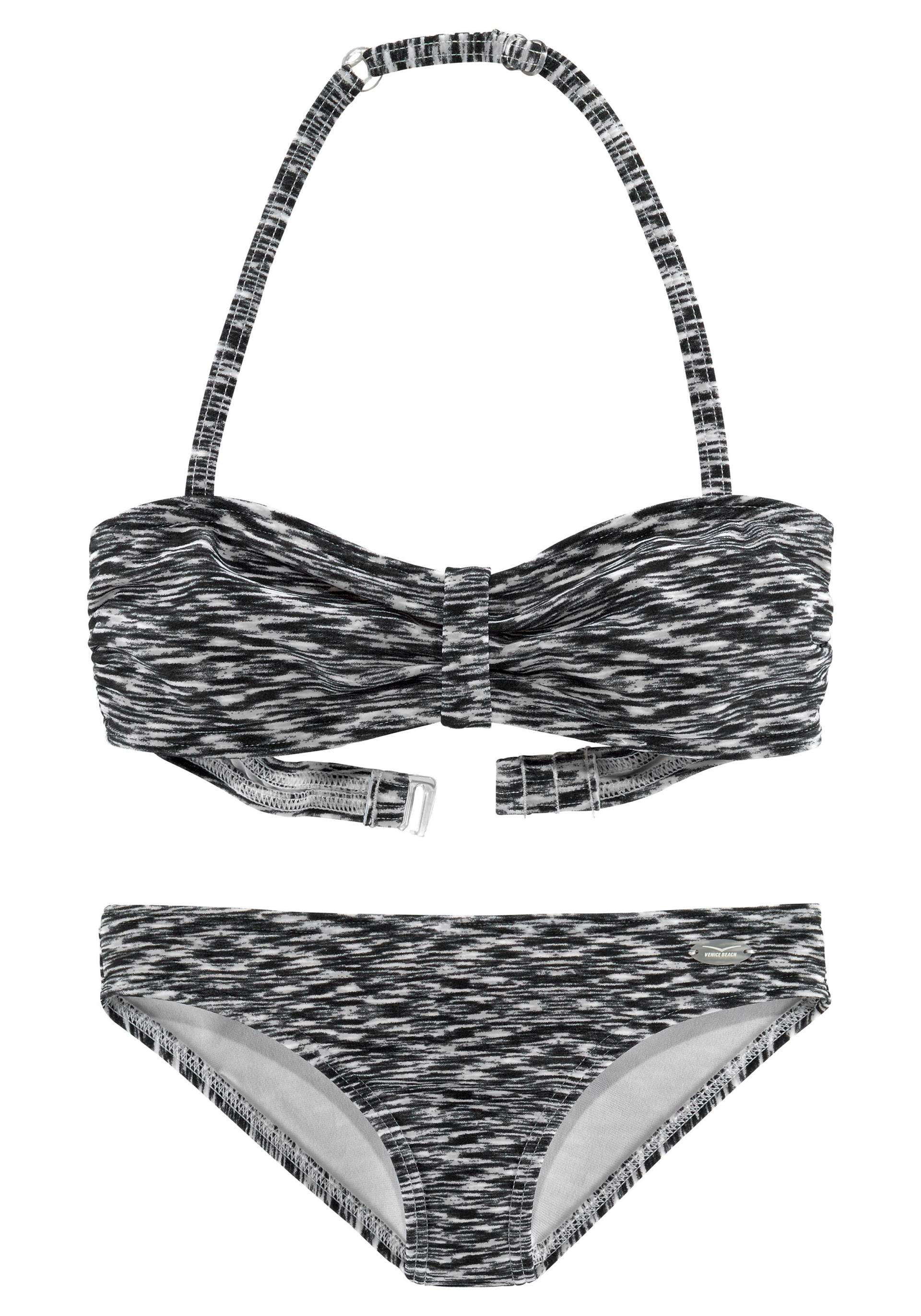 Venice Beach Bandeau-Bikini, in Melange-Optik von Venice Beach