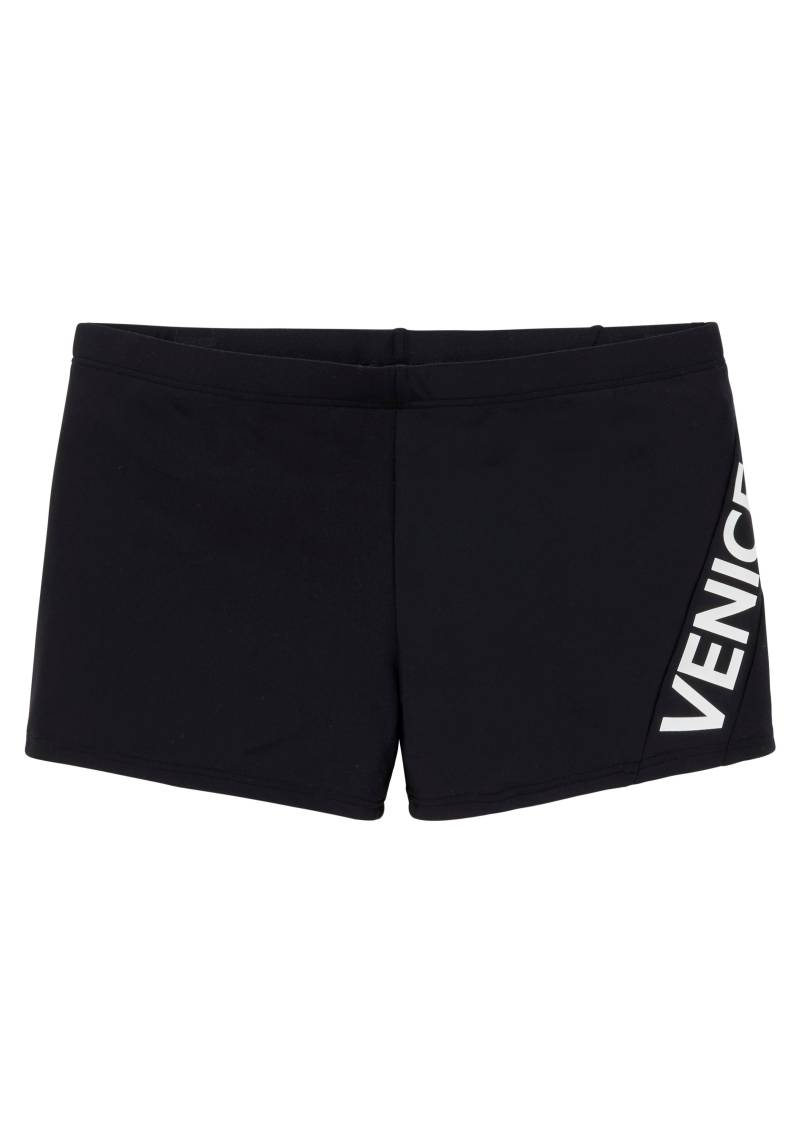 Venice Beach Boxer-Badehose, mit Logo-Schriftzug von VENICE BEACH