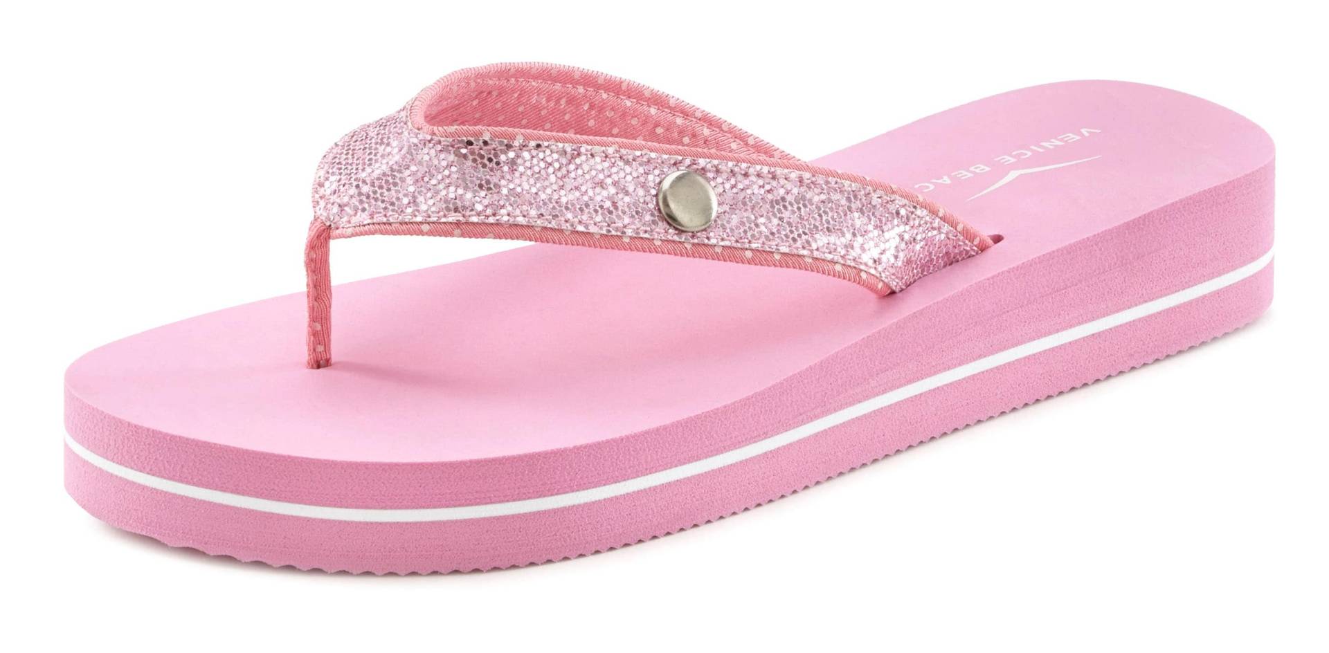 Venice Beach Badezehentrenner, Sandale, Pantolette, Badeschuh ultraleicht mit Glitzerband VEGAN Venice Beach Badezehentrenner, Sandale, Pantolette, Badeschuh ultraleicht mit Glitzerband VEGAN von VENICE BEACH