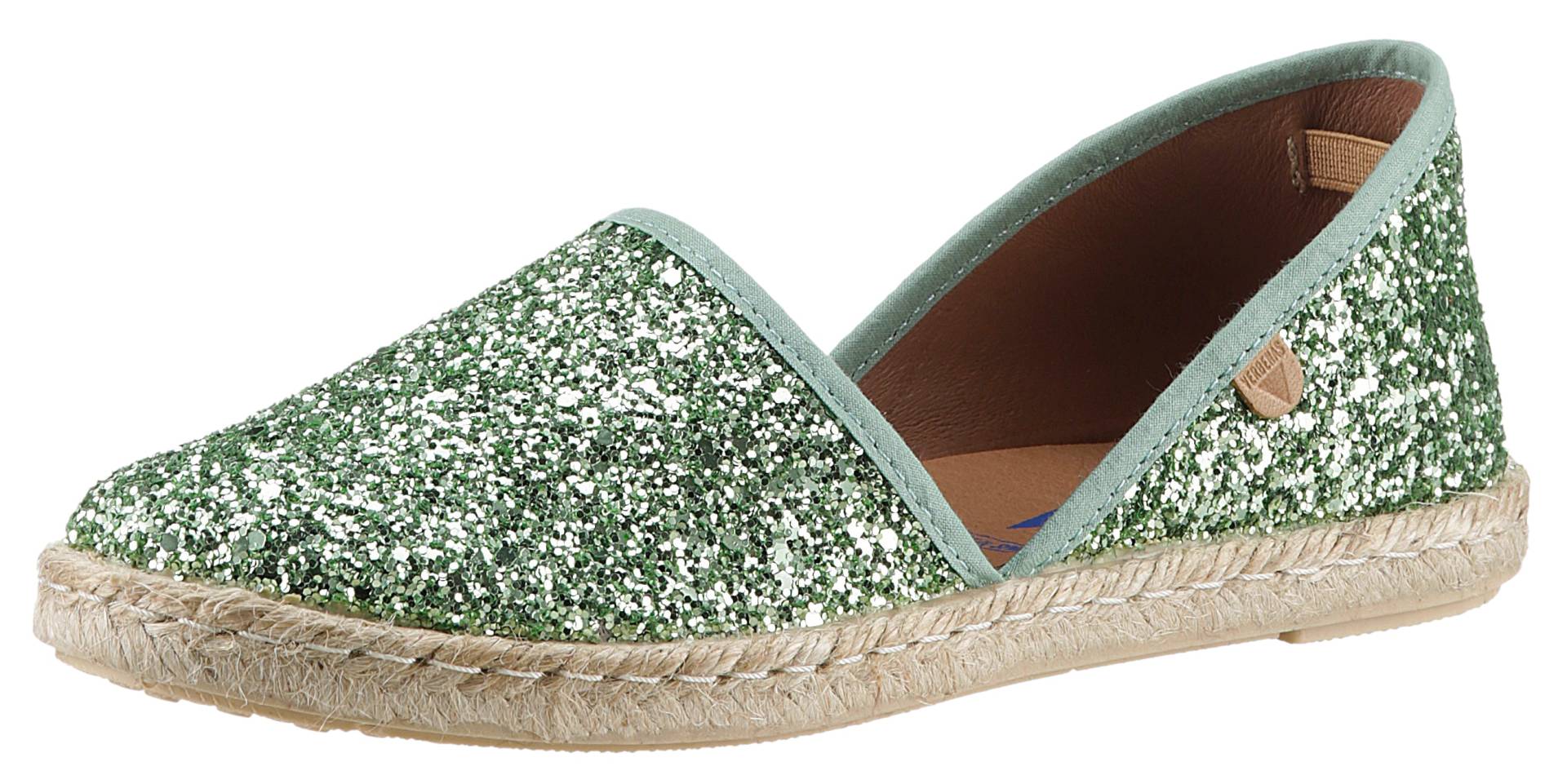 VERBENAS Espadrille »CARMEN GLITTER«, Slipper, Sommerschuh, Strandschuh mit Glitzer von VERBENAS