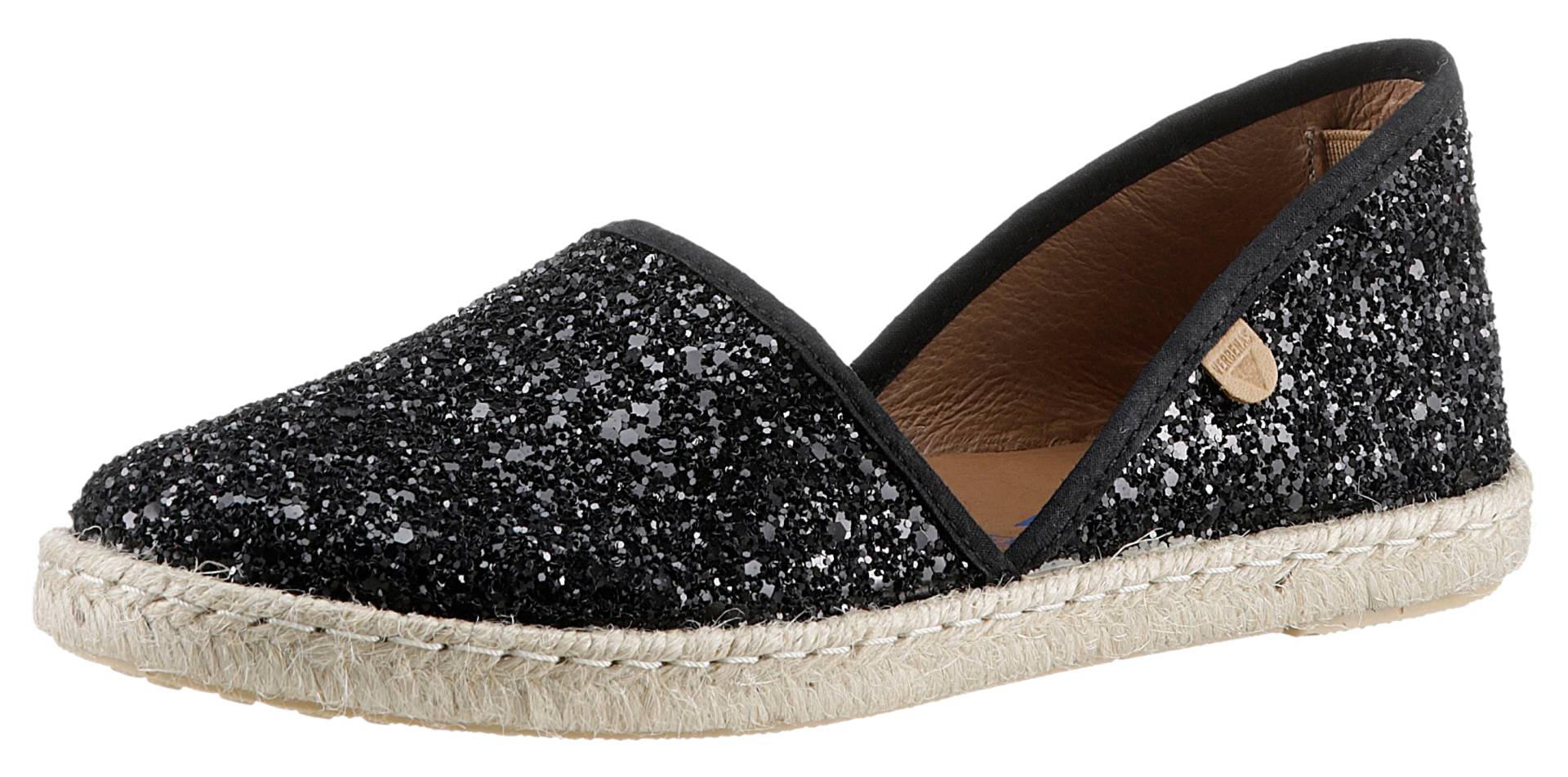 VERBENAS Espadrille »CARMEN GLITTER«, Slipper, Sommerschuh, Strandschuh mit Glitzer von VERBENAS