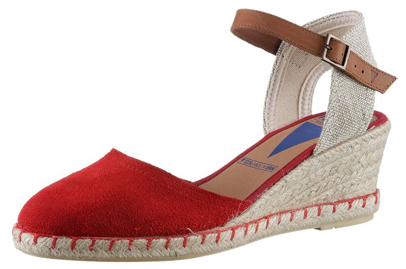 VERBENAS Sandalette, Sommerschuh, Sandale, mit Bast bezogenem Keilabsatz von VERBENAS