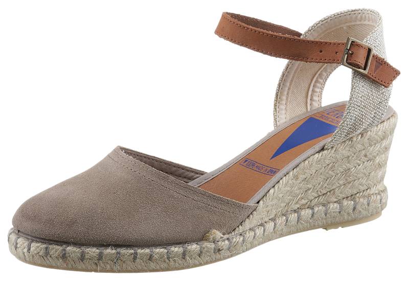 VERBENAS Sandalette, Sommerschuh, Sandale, mit Bast bezogenem Keilabsatz von VERBENAS