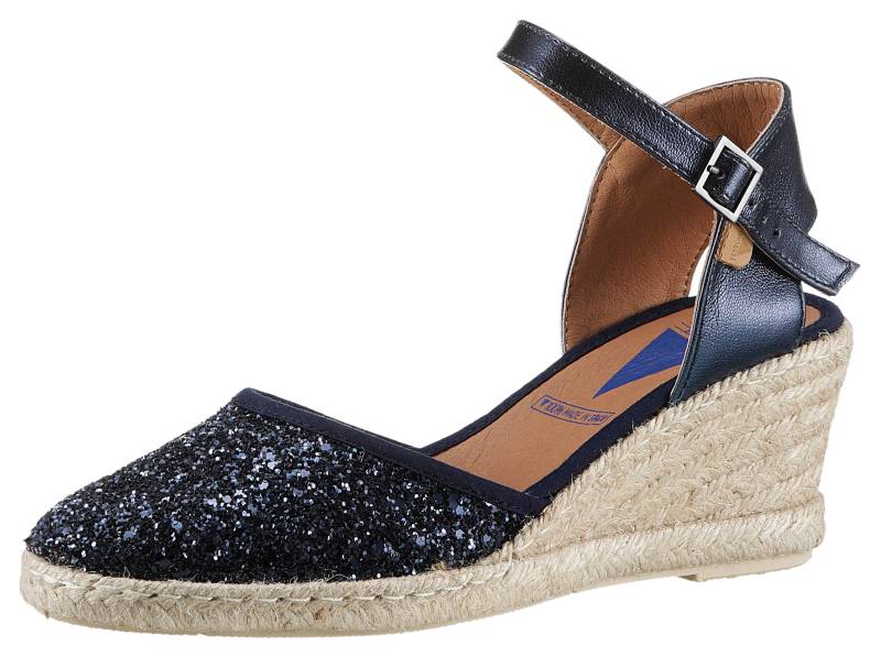 VERBENAS Sandalette »MALENA GLITTER«, Sommerschuh, Sandale, Keilabsatz, mit Glitter an der Schuhspitze von VERBENAS