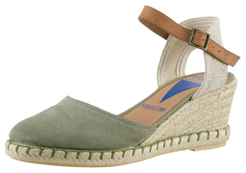 VERBENAS Sandalette, Sommerschuh, Sandale, mit Bast bezogenem Keilabsatz von VERBENAS