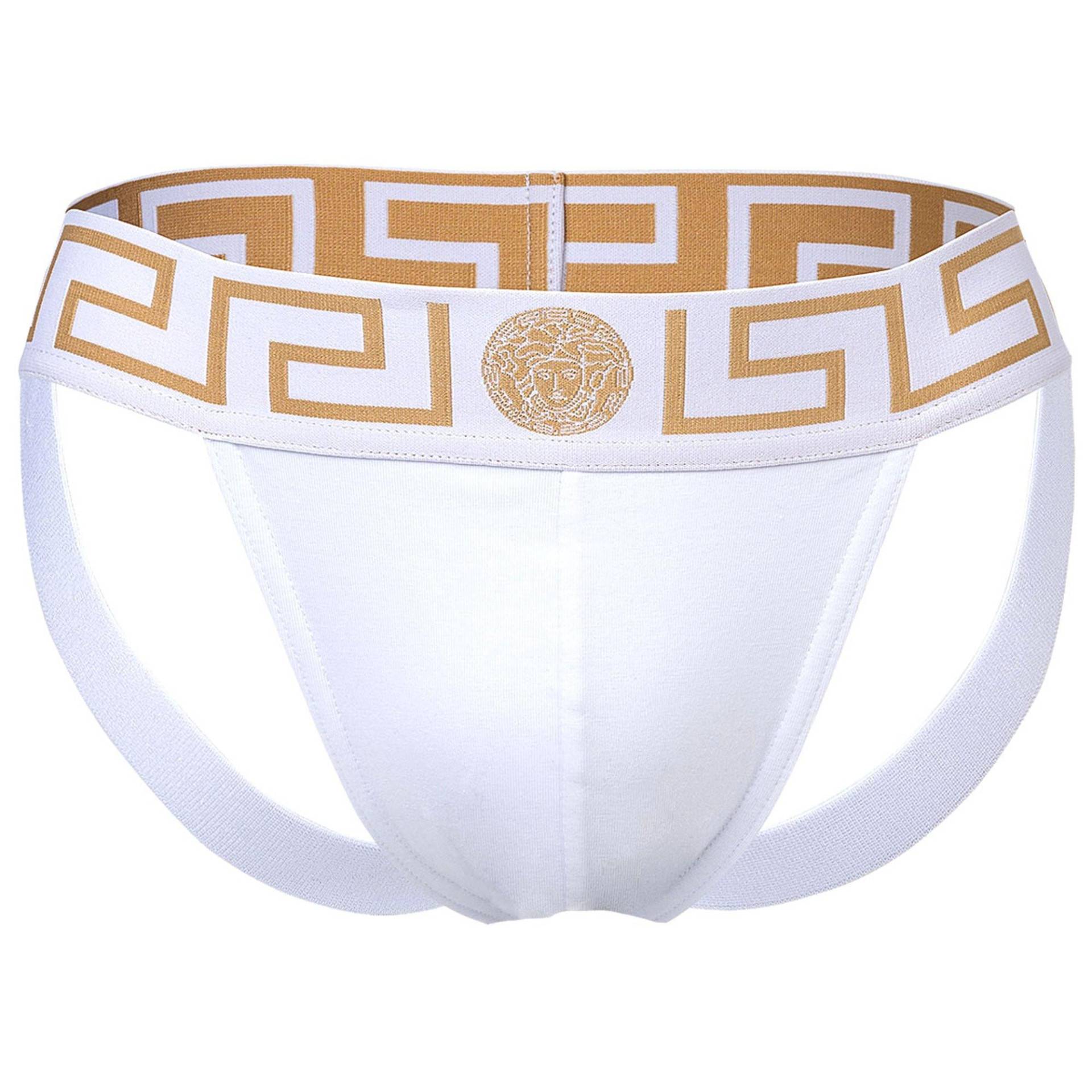 Jockstrap Figurbetont Herren Weiss 3XL von VERSACE