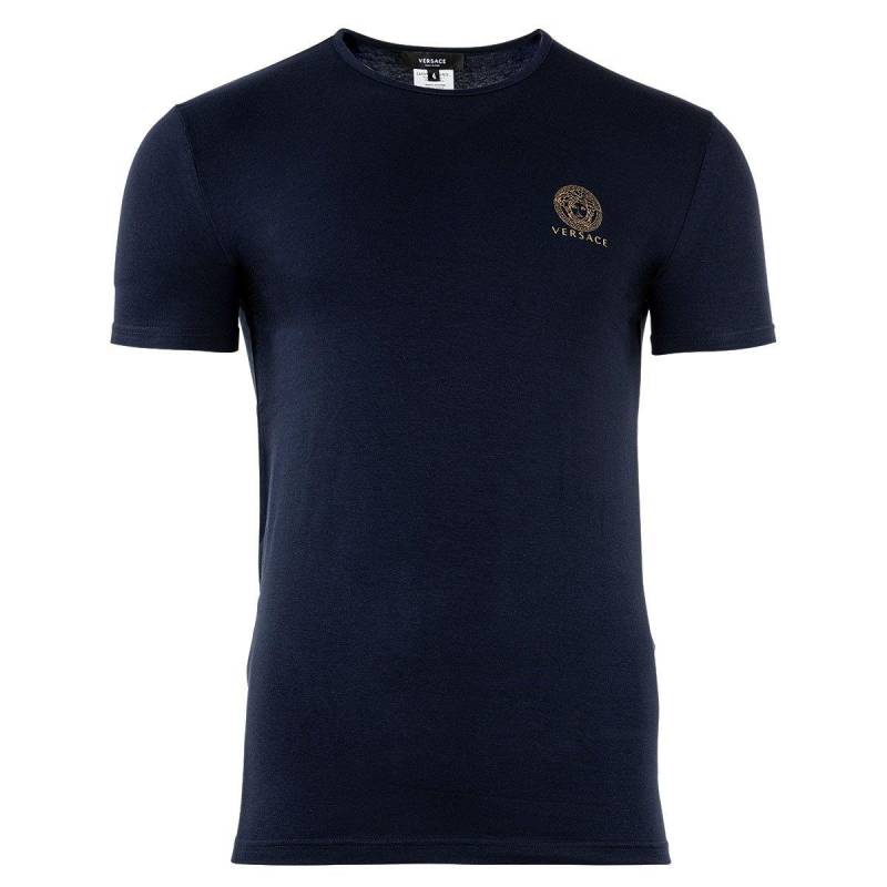 T-shirt Figurbetont Herren Blau XXL von VERSACE