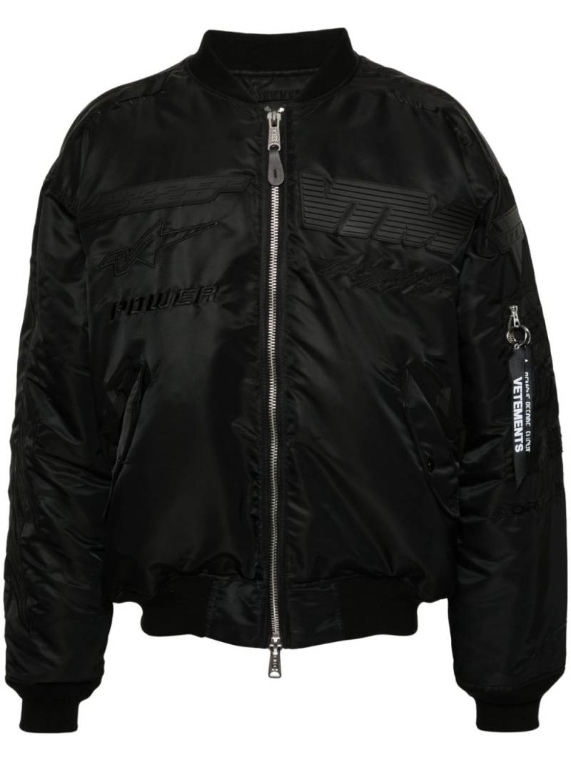 VETEMENTS Blackout Racing bomber jacket von VETEMENTS