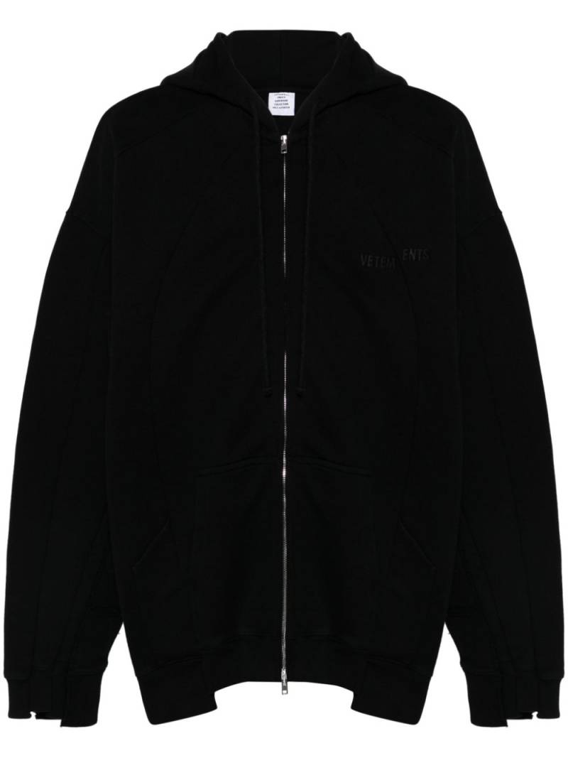 VETEMENTS Cut Up hoodie - Black von VETEMENTS