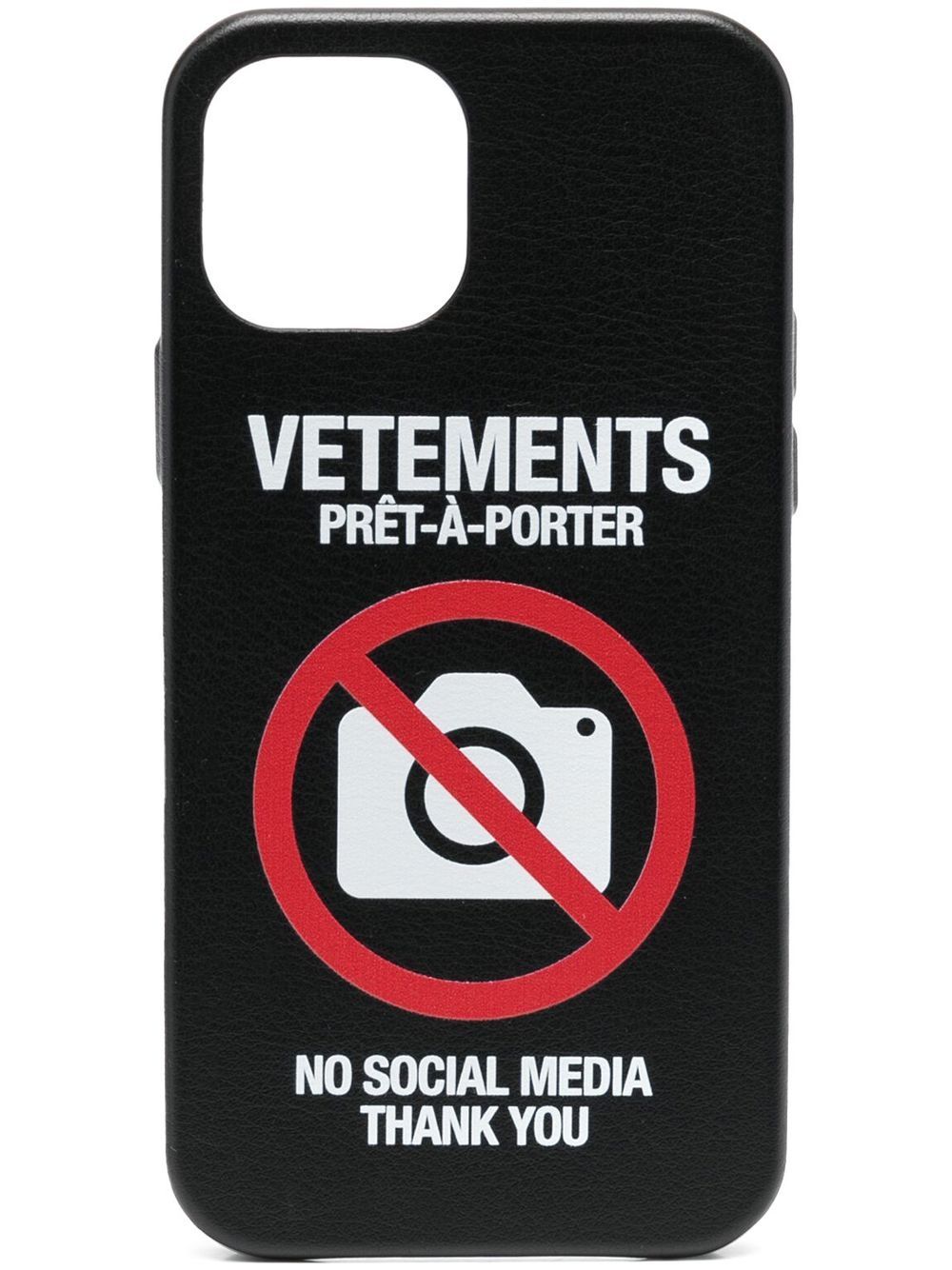 VETEMENTS No Social Media iPhone 12 pro case - Black von VETEMENTS