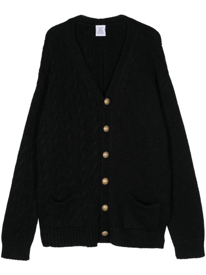 VETEMENTS Split cardigan - Black von VETEMENTS