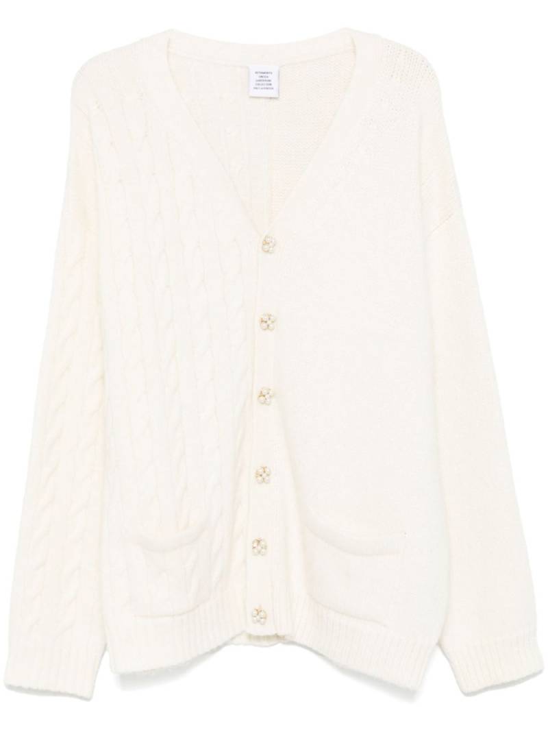 VETEMENTS Split cardigan - Neutrals von VETEMENTS